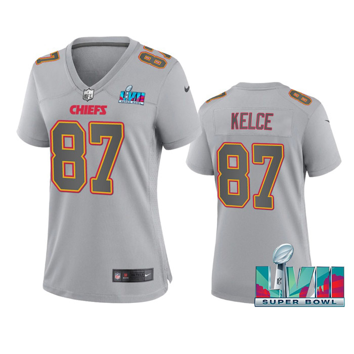 Nike Kansas City Chiefs Travis Kelce Gray Super Bowl LVII Jersey Men's  Size M