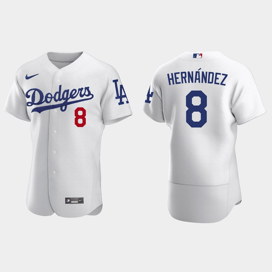 Kike Hernandez #8 Los Angeles Dodgers White Jersey - All Stitched - Nebgift